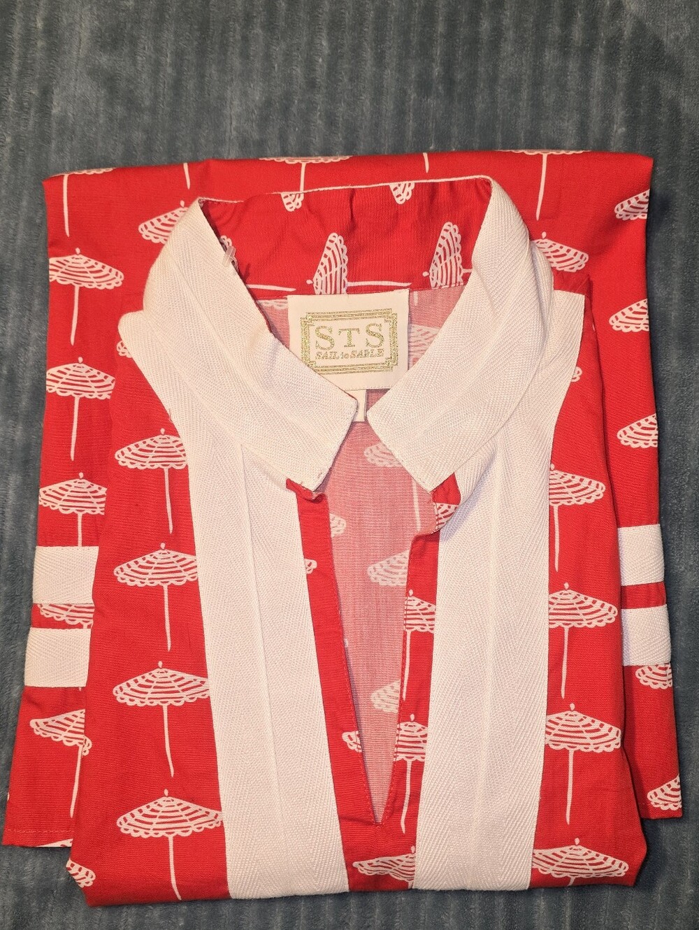 Sail to Sable Red Sleeveless Midi Dress with White Trim NWOT! - Picture 8 of 9
